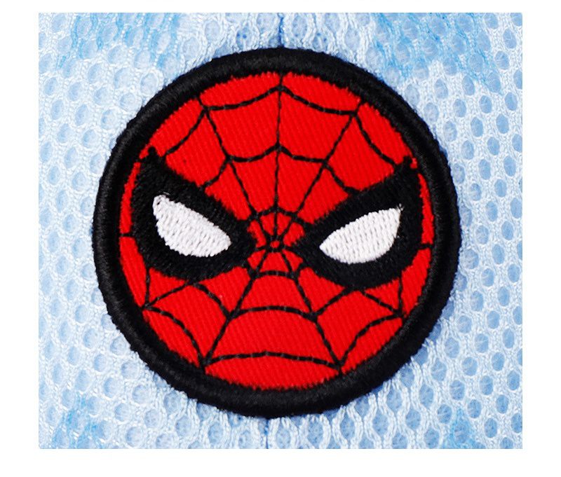 卡通英雄兒童棒球帽-Q版美國隊長-淺藍+白