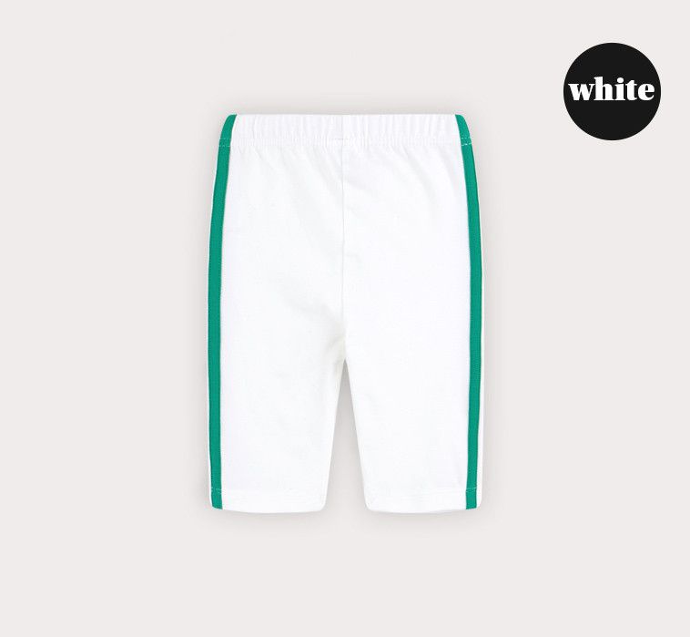 韓國 HEJMINI - 側邊條紋5分內搭褲-黑