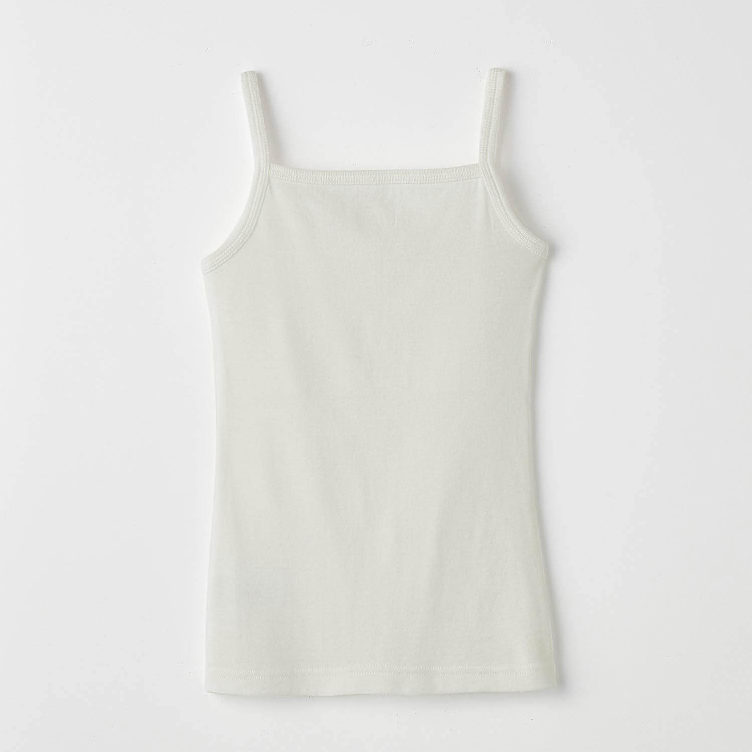 日本 Hummingchouchou - 100%棉 雙層布少女內搭/小可愛2件組-細肩帶款-薄荷綠