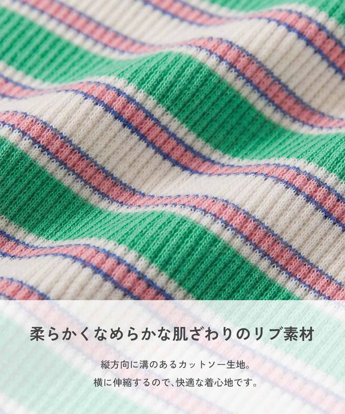 日本 devirock - 清爽夏日線條配色短袖上衣-藍白