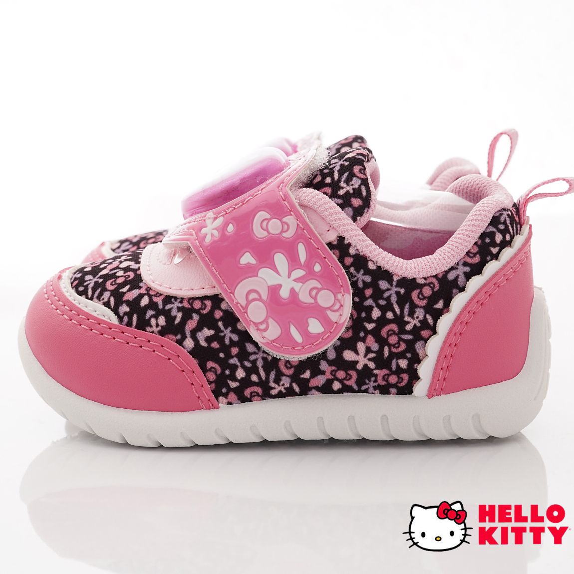 HELLO KITTY - 台灣製甜心電燈休閒款(小童段)-運動鞋-黑