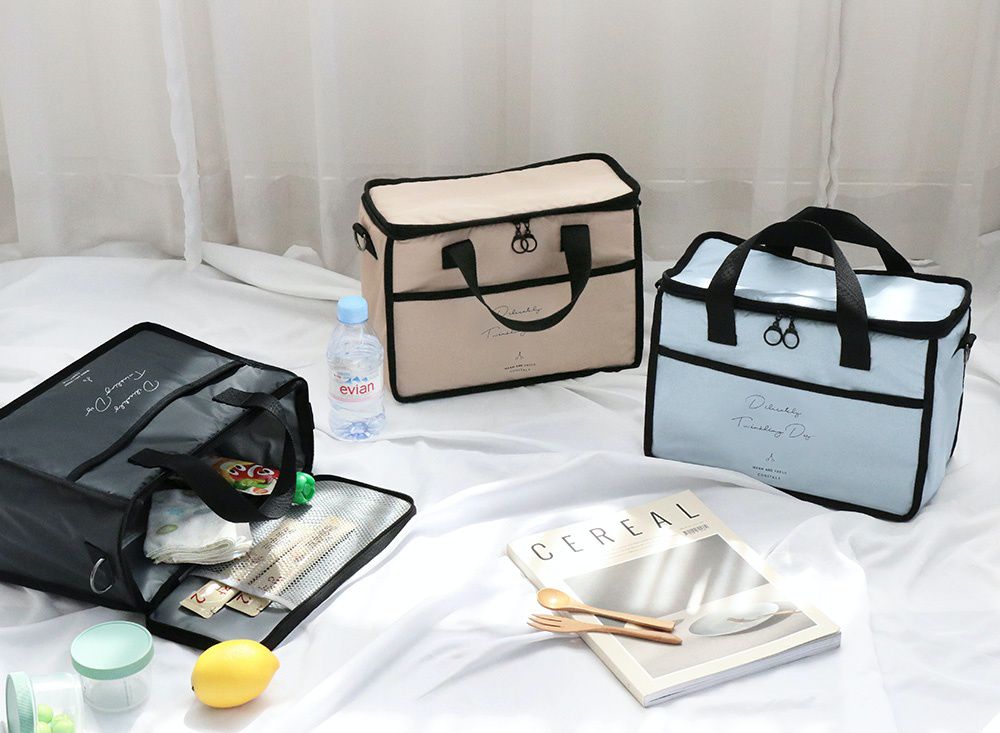 韓國 Conitale - 保冷保溫野餐袋/推車袋-迷霧藍