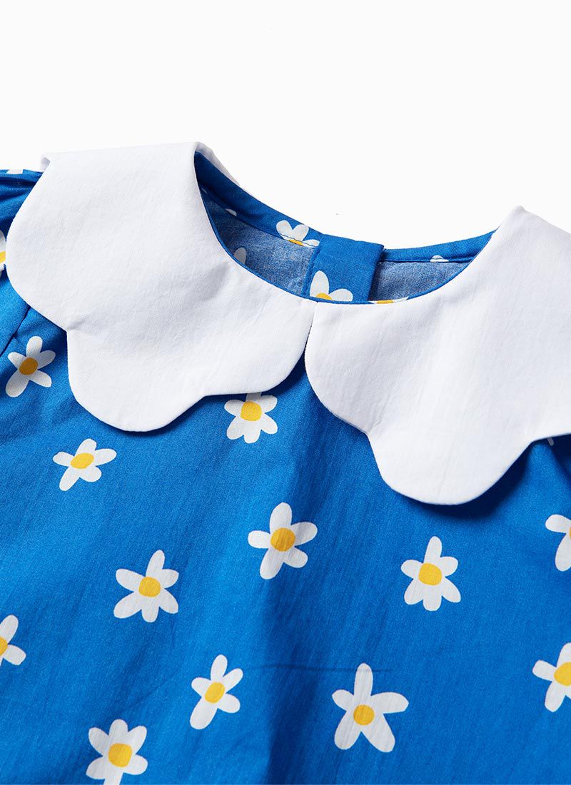 韓國 OZKIZ - 天空花園長袖縮腰套裝-寶藍