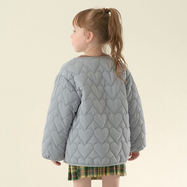 日本 Lycee mine - 夢幻少女造型絎縫鋪棉外套-花朵-粉紅