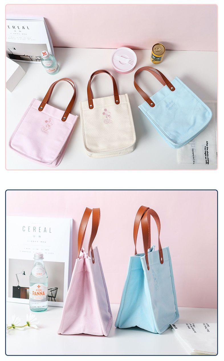 保溫便當袋-卡通人物米奇-藍色-加厚款