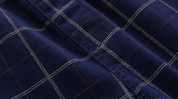 WELLKIDS - 腰鬆緊格紋休閒長褲-深藍色