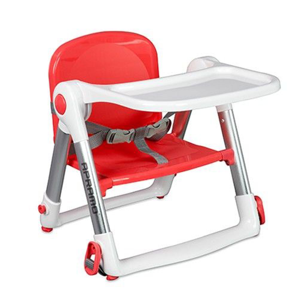 英國 Apramo - 摺疊式兒童餐椅 Flippa Dining Booster-紅色-附簡易提袋.坐墊(顏色隨機)