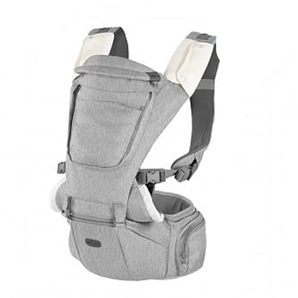 義大利 chicco - HIP SEAT輕量全方位坐墊/揹帶機能抱嬰袋-金屬鈦灰