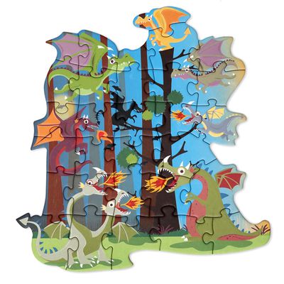 比利時 Scratch - 輪廓拼圖-噴火龍-29片