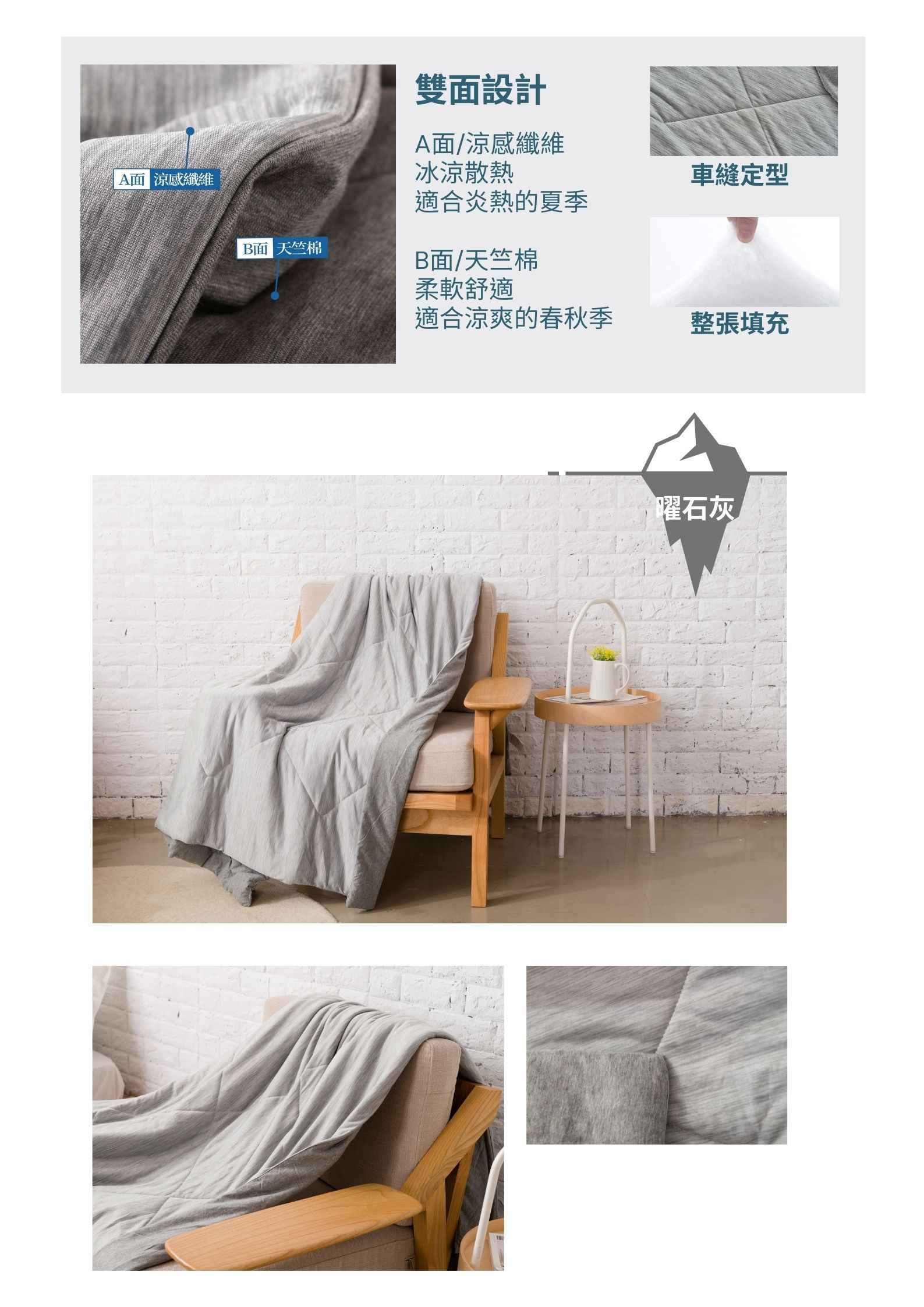 伊德生活 Idée Living - 日本超涼感科技_冰峰被_冰河藍 (冰峰被150x200)