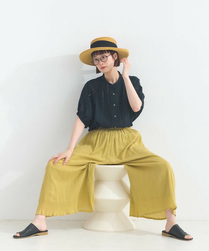 日本 Lupilien - 100%印度棉 輕盈飄逸寬褲-白