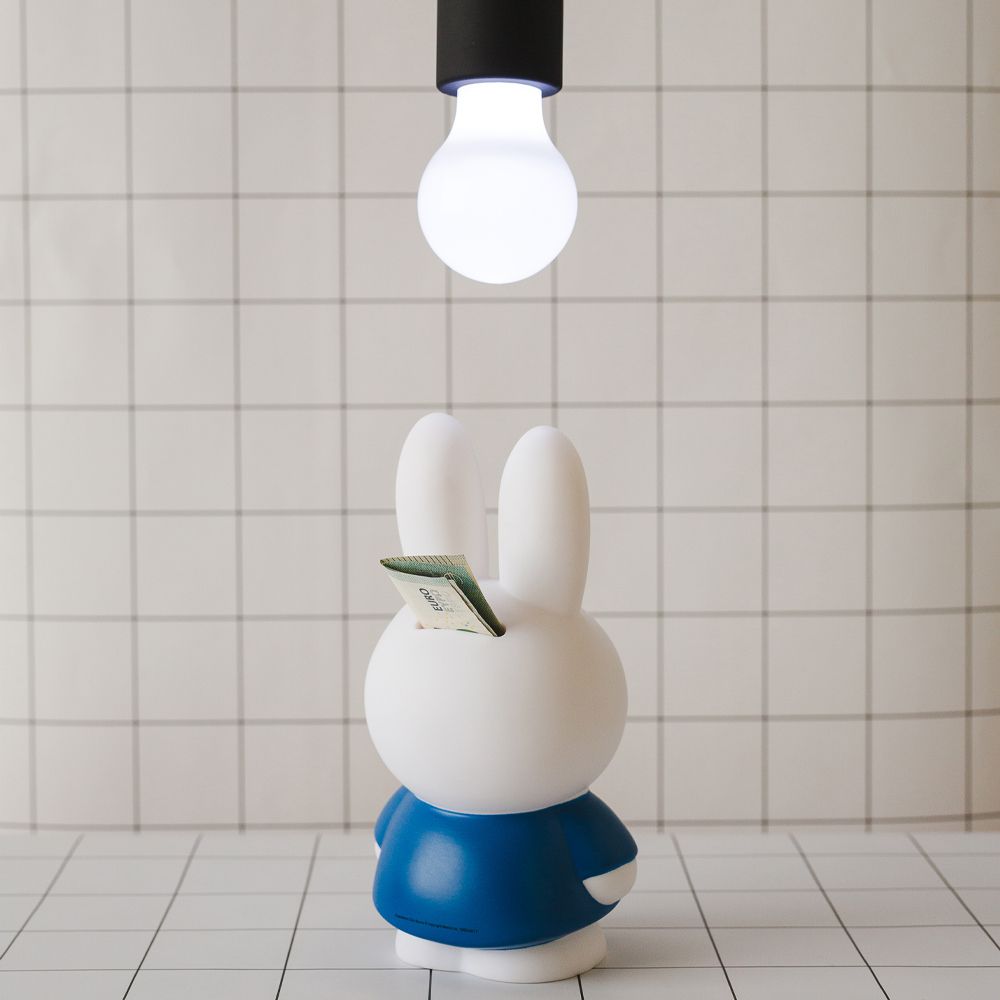 Miffy 米菲兔經典款公仔存錢筒-中號 藍色