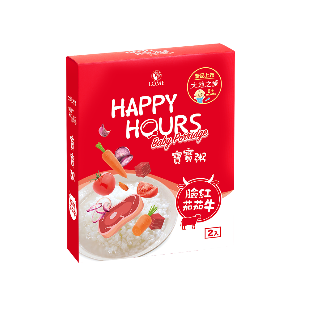 HAPPY HOURS - 寶寶粥(臉紅茄茄牛)-150gX2包