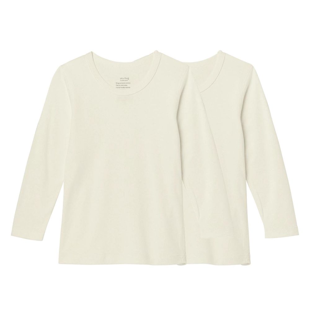 日本千趣會 - uru-hug 保濕保溫材質內衣兩件組(長袖)-白