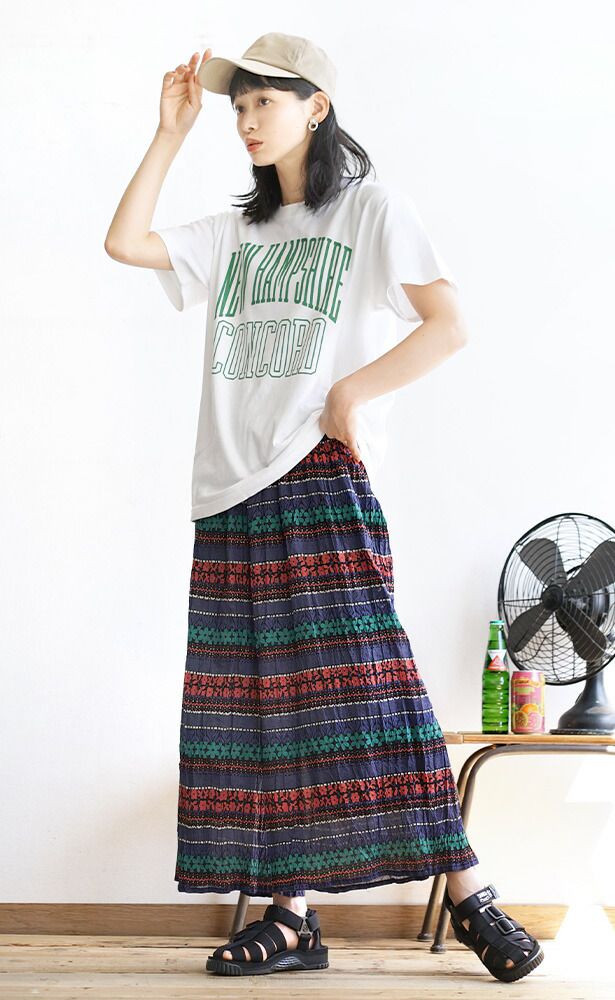 日本 zootie - 100%印度棉 超透氣舒適寬褲-夜空條紋-深藍