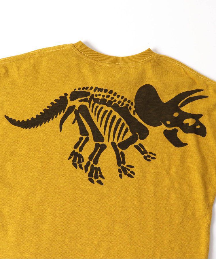 日本 BREEZE - 聯名款 恐龍骨骼剪影短袖上衣-灰