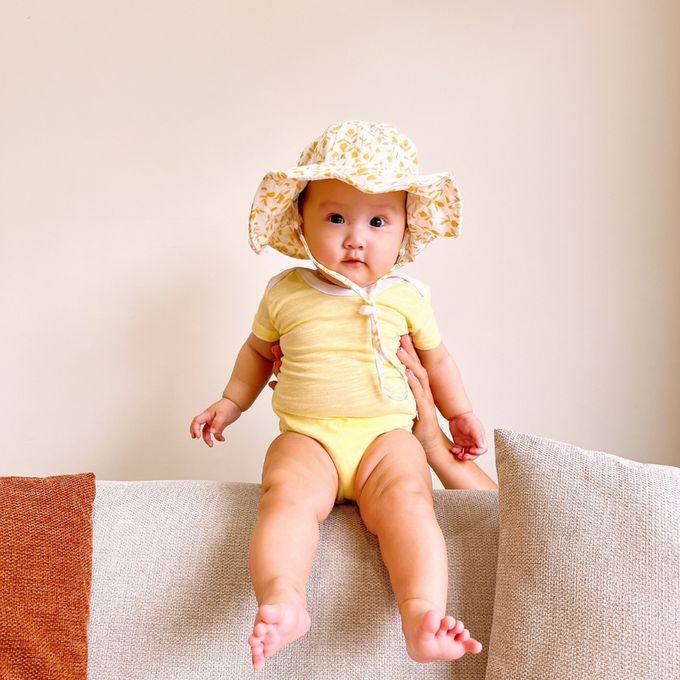 YOUrs - 竹節棉清新甜包屁衣2件組-甜芋粉+蜜桃粉