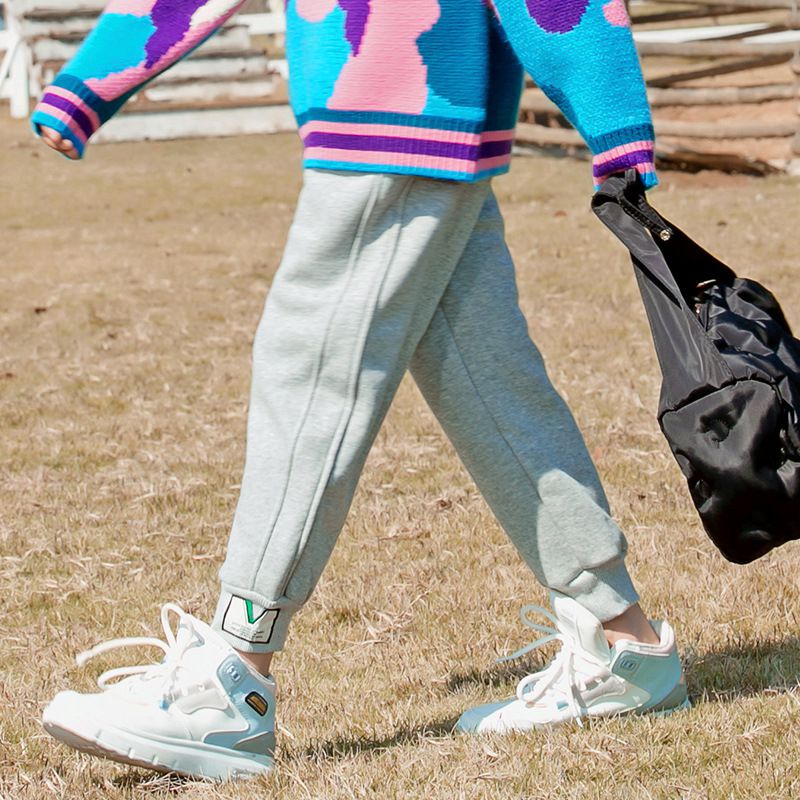 加絨束口運動褲-黑色