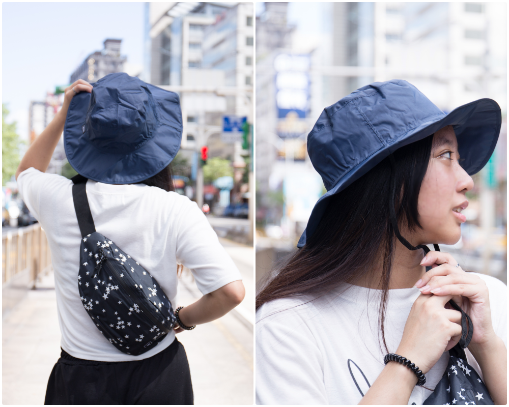 日本Kiu 防水隨身包＆可收納遮陽帽