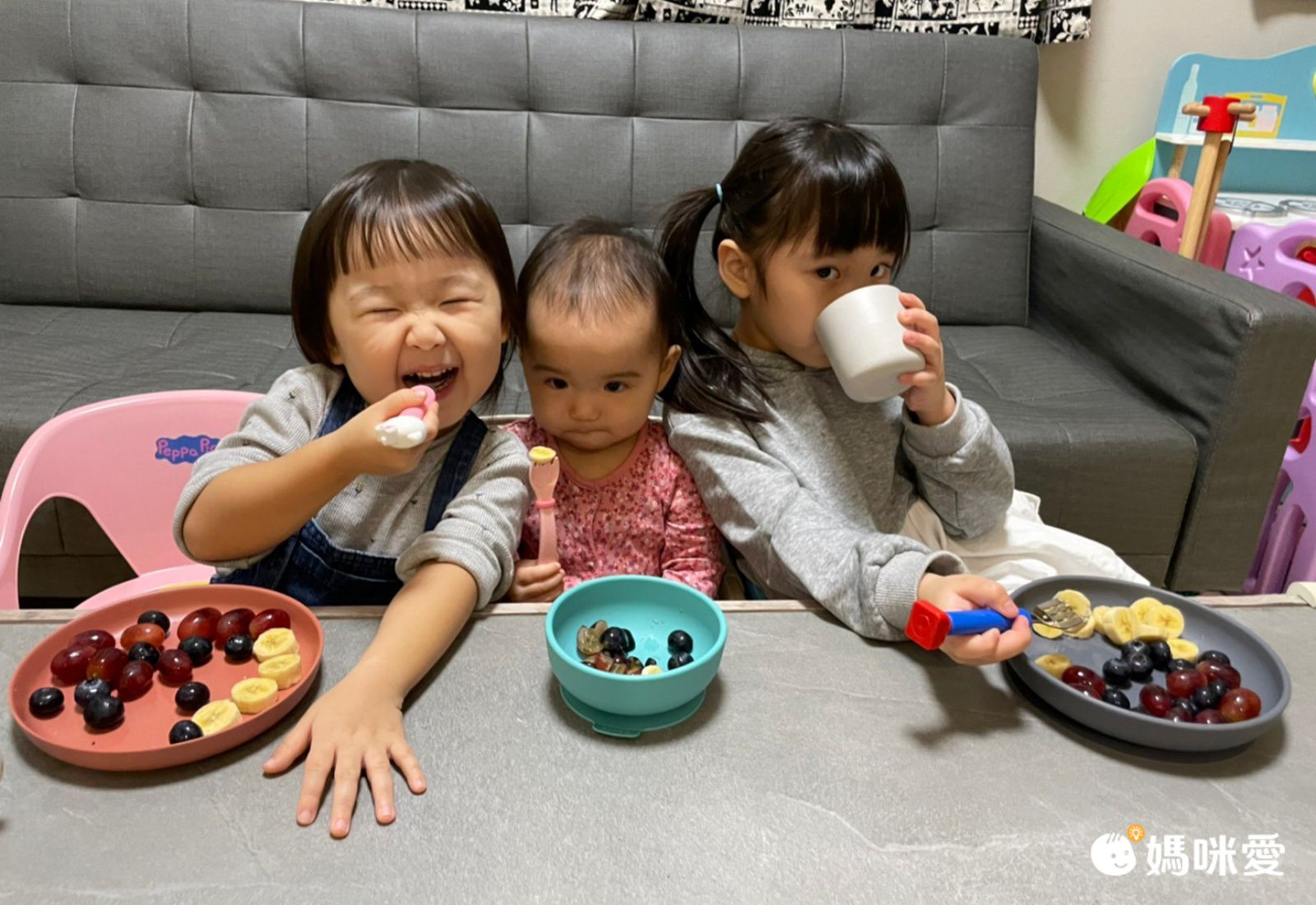 法國EKOBO - 防滑矽膠學習餐具四件組-奶油粉