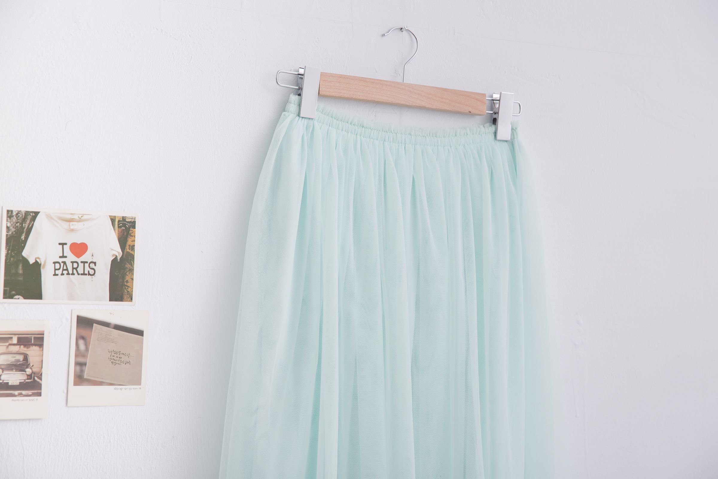 Peachy - 獨家訂製綿柔半身紗裙-半身中長版-薄荷綠 (F)