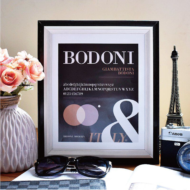 TROMSO - 巴黎撞色木紋8X10相框-黑