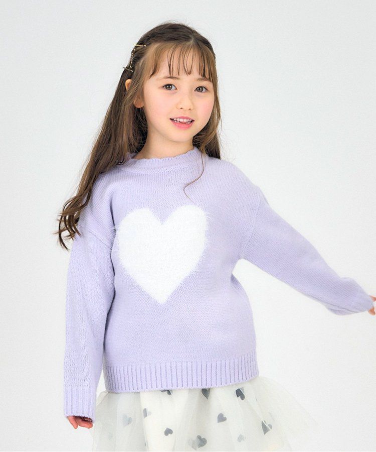 日本 apres les cours - 浪漫設計針織毛衣(可機洗)-小花-卡其