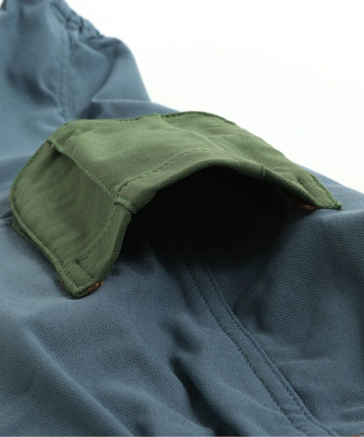 日本 BREEZE - 裏起毛工裝休閒長褲-丹寧藍