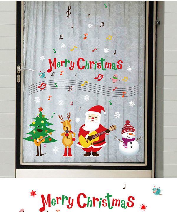 JB Design - 時尚壁貼-音樂吉他聖誕老人 (60cm*90cm)