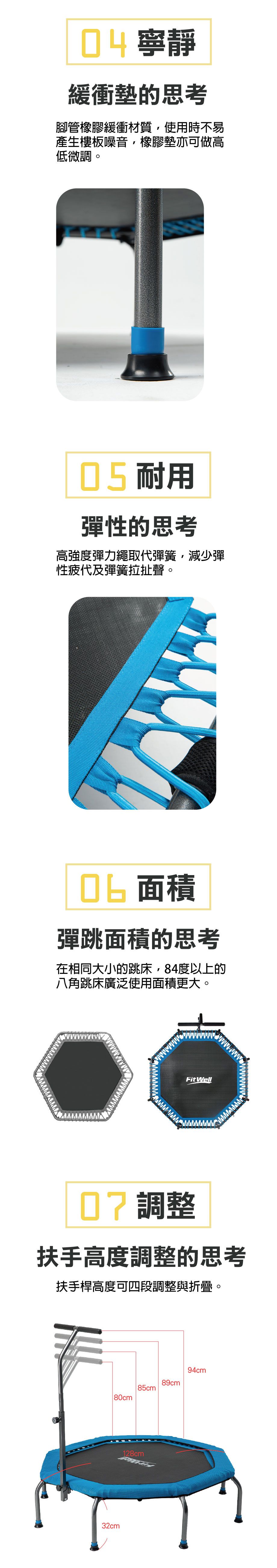 Fitwell - 53吋(八角)全能跳彈跳床