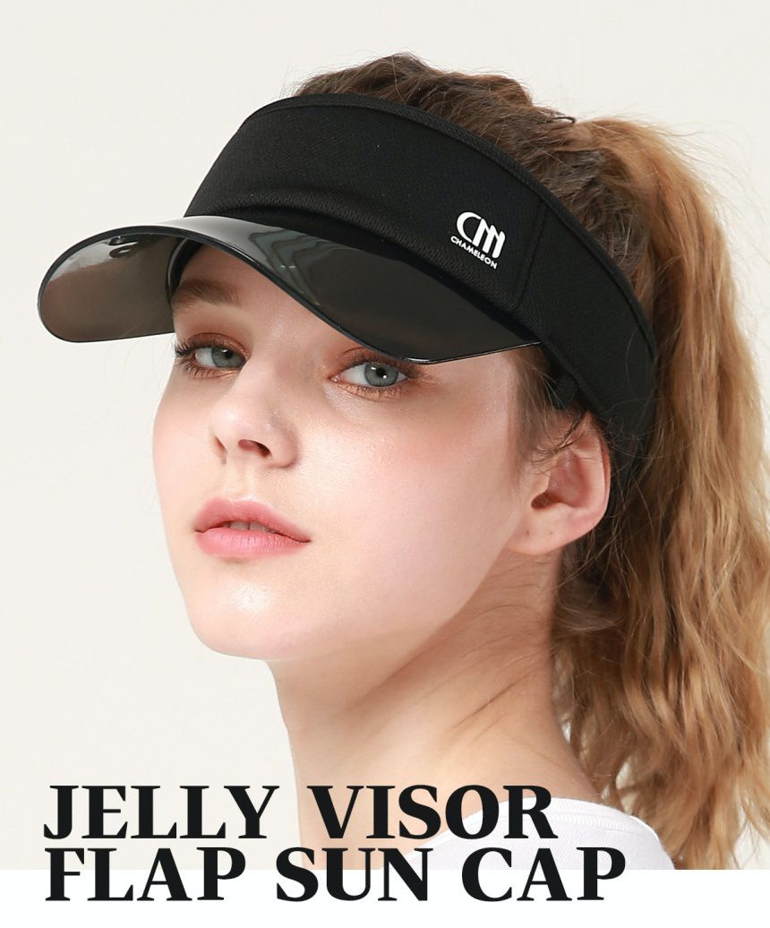 韓國 CHAMELEON - UPF50+防曬板鴨舌帽(含遮脖巾)-白