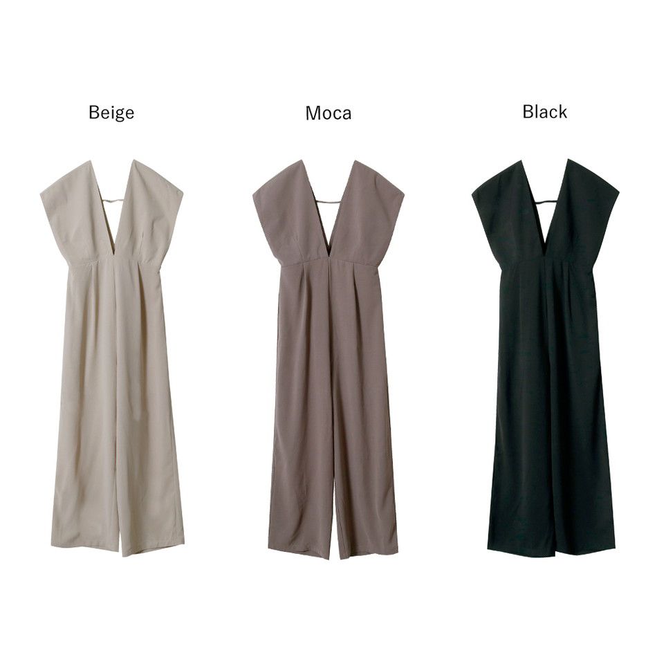 日本 Rejoule - 時尚落肩收腰吊帶褲-優雅黑