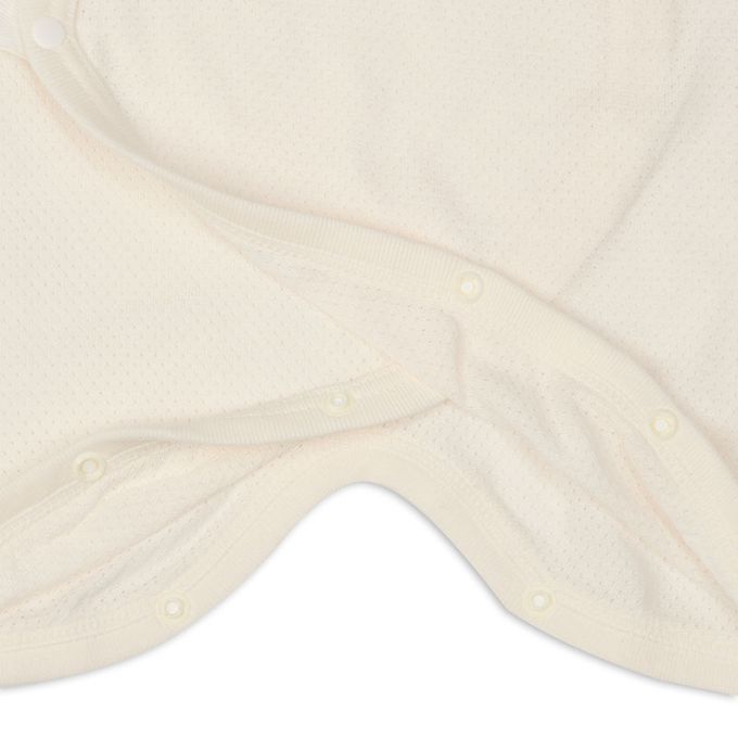 akachan honpo - 新生兒內衣6件組-按扣款 網眼 短袖 7分袖-米白色 (短袖肚衣:50cm  7分袖蝴蝶裝:50~60cm)