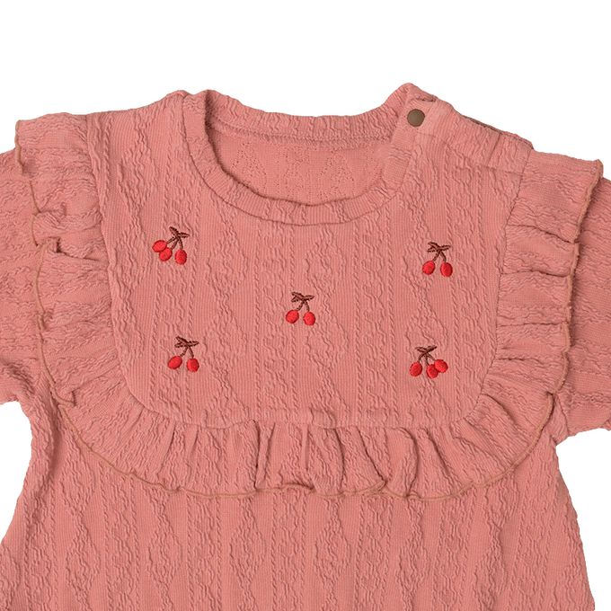 akachan honpo - 長袖包屁衣 蓬蓬版型-刺繡-紅色