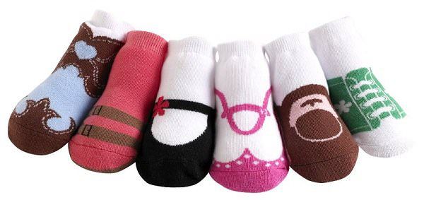 美國 Jazzy Toes - 時尚造型棉襪/止滑襪/假鞋襪/嬰兒襪_六入禮盒組-女款綜合造型襪