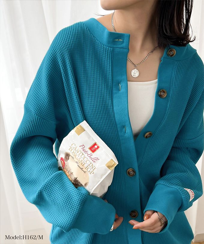 日本 Classical Elf - Java 2WAY柔軟華夫格薄針織外套-黑