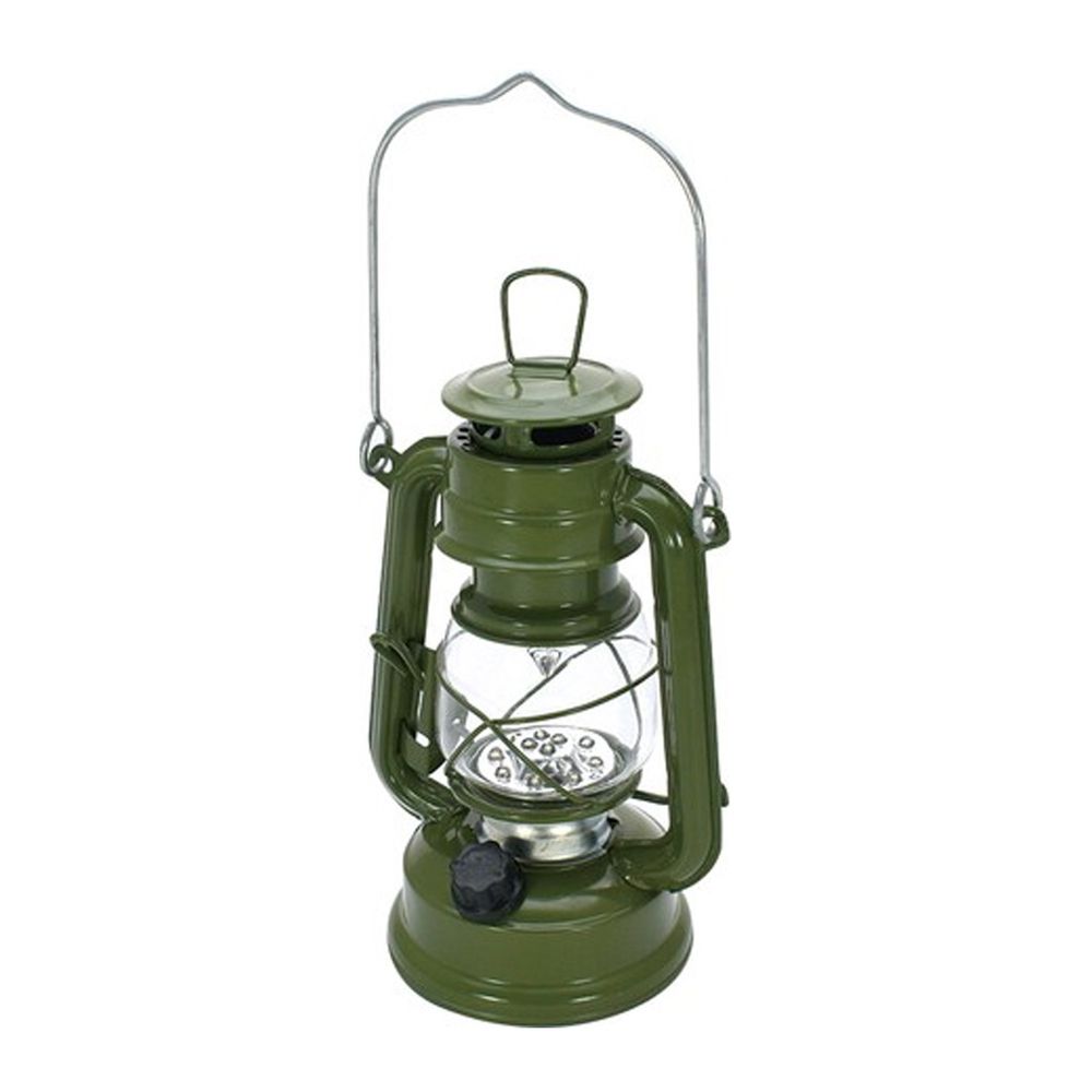 日本丸和 - 復古煤油燈造型LED露營燈-橄欖綠 (12x9.5x21cm(含提把27cm))