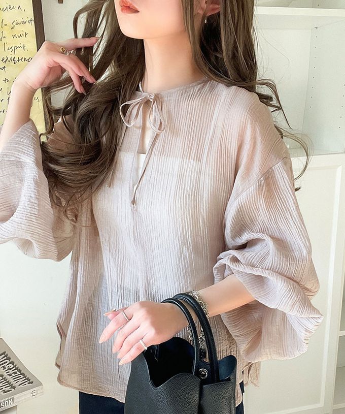 日本 Classical Elf - 浪漫優美透膚2way長袖罩衫-黑