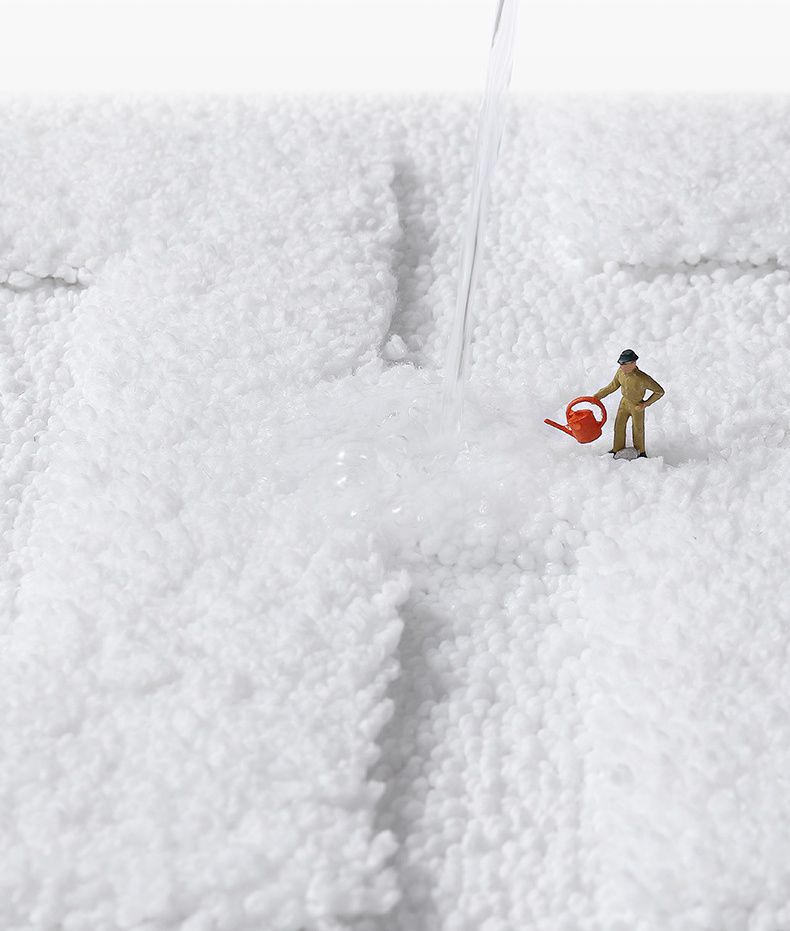 快速吸水植絨浴室腳踏墊-迷宮幾何-深灰色