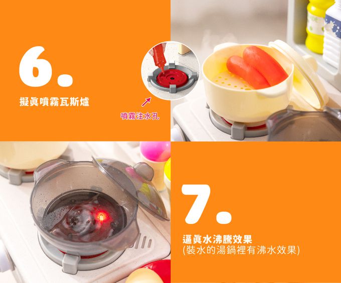 Kikimmy - 美式創意料理雙面廚房玩具-藍色