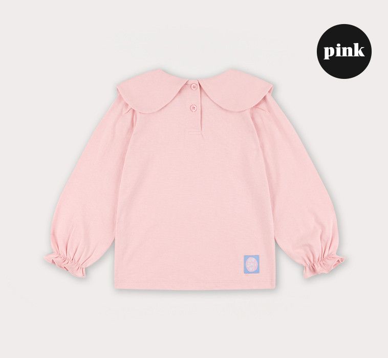 韓國 HEJMINI - 鬱金香領公主袖上衣-象牙白