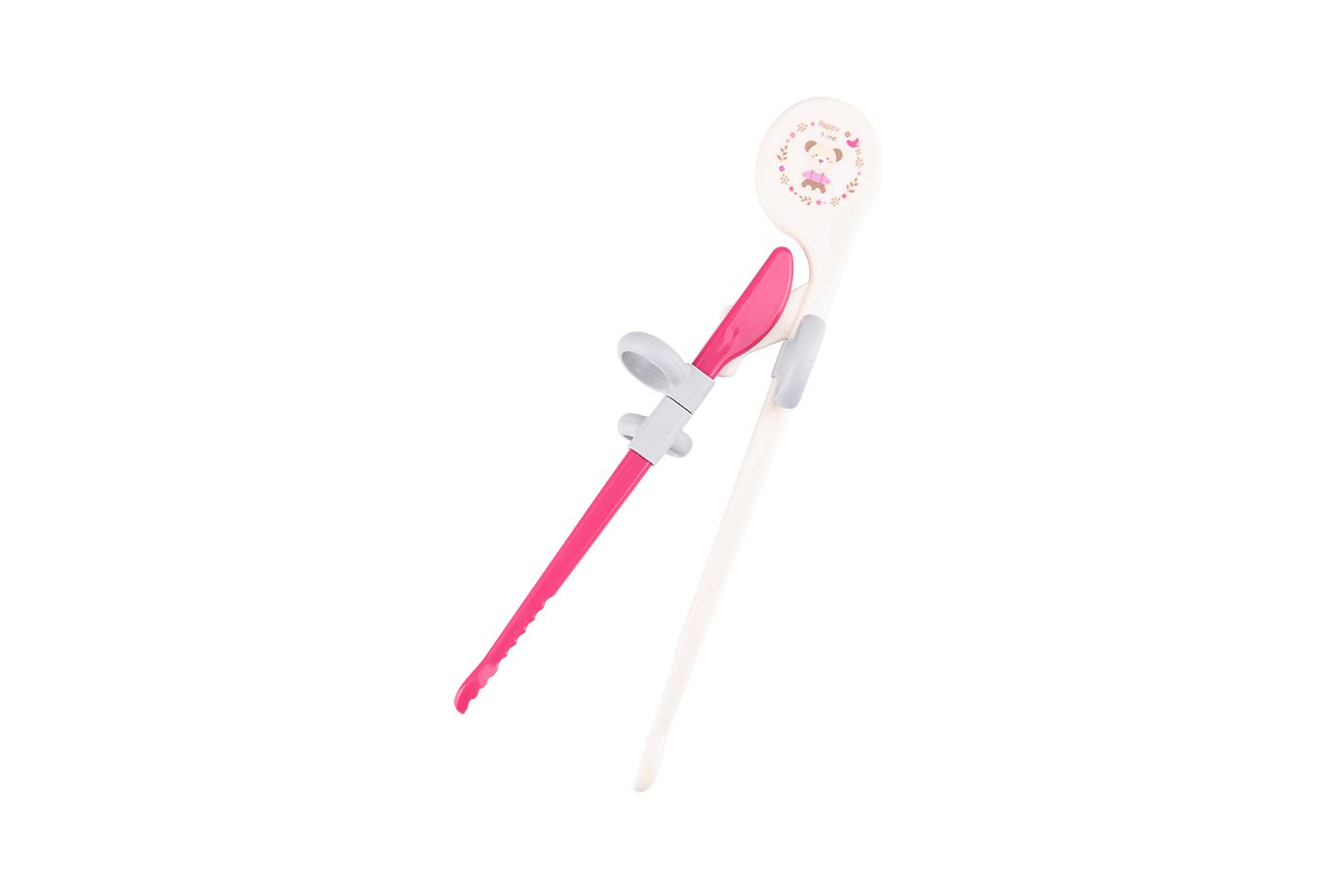 日本 Richell 利其爾 - 兒童學習筷第一階段-適用於2.5歲以上-粉-1組/入