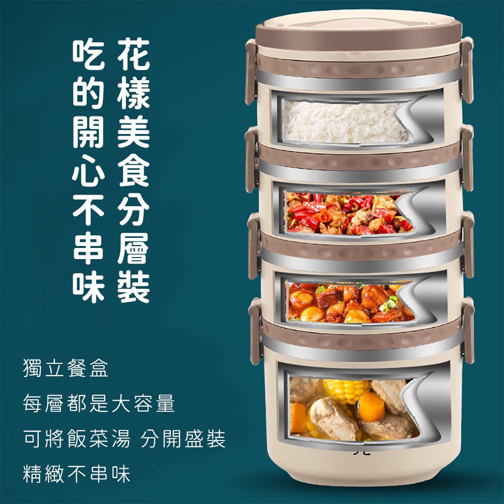 日系304不銹鋼保溫便當盒/手提多功能防燙飯盒/雙層獨立食盒