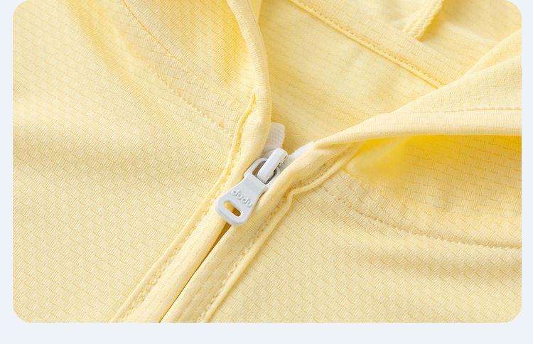 UPF50+兒童卡通連帽防曬遮陽外套-小雞-黃色