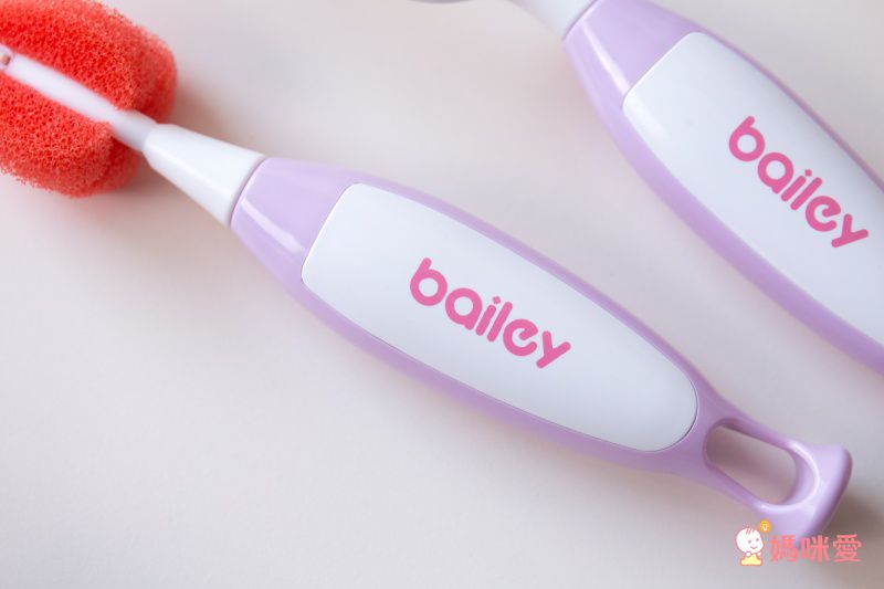 韓國 BAILEY 貝睿 - 鉑金矽膠海綿奶瓶刷-附奶嘴刷