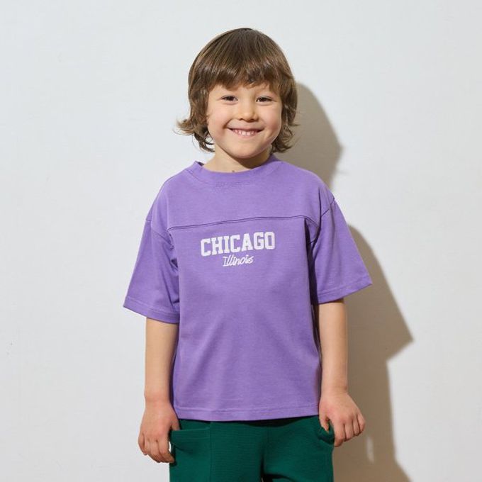 日本 b-ROOM - 正反都OK 落肩休閒T恤-字母L-白