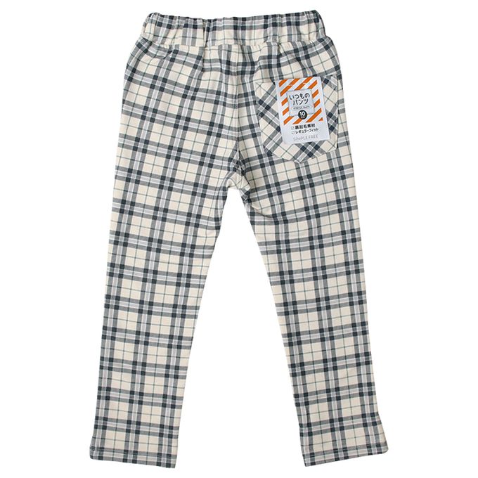 akachan honpo - 10分長經典褲 裏起毛-一般合身款-藍色