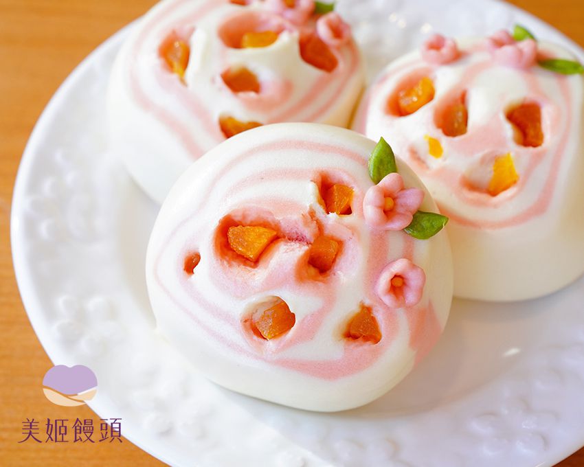 美姬饅頭 - 頂級拉拉山水蜜桃乾鮮乳造型饅頭 (6入)-50g