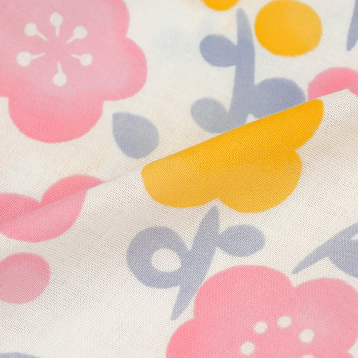 akachan honpo - 兩件式甚平-小花-米白色