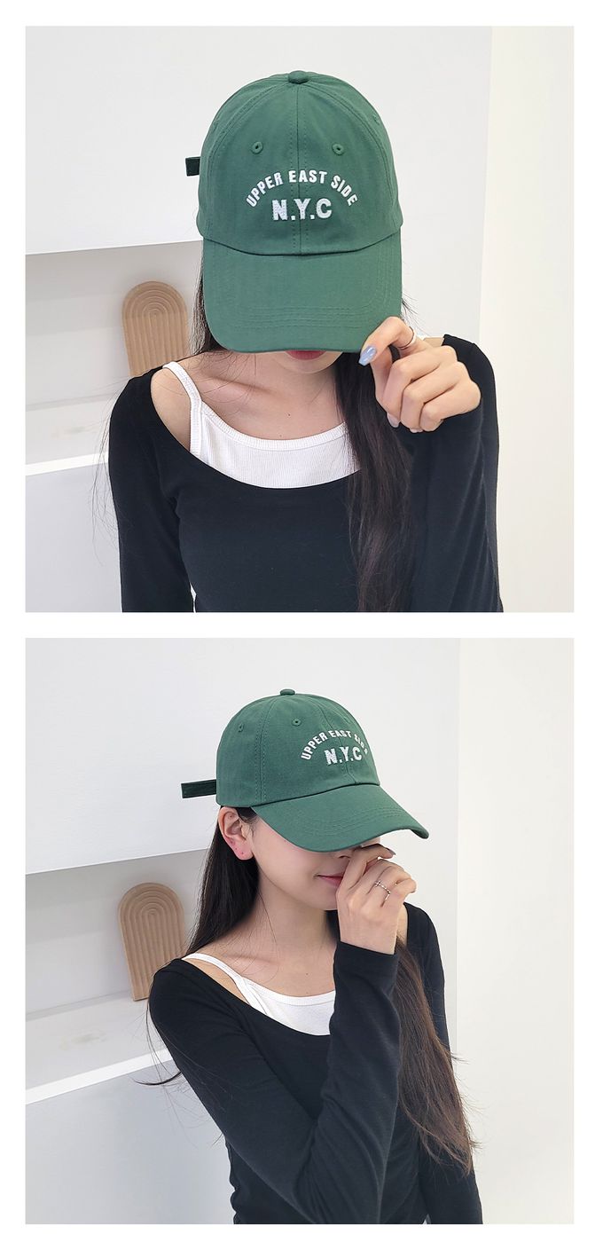 韓國 Soo&Soo - 美式經典復古老帽-N.Y.C-橘